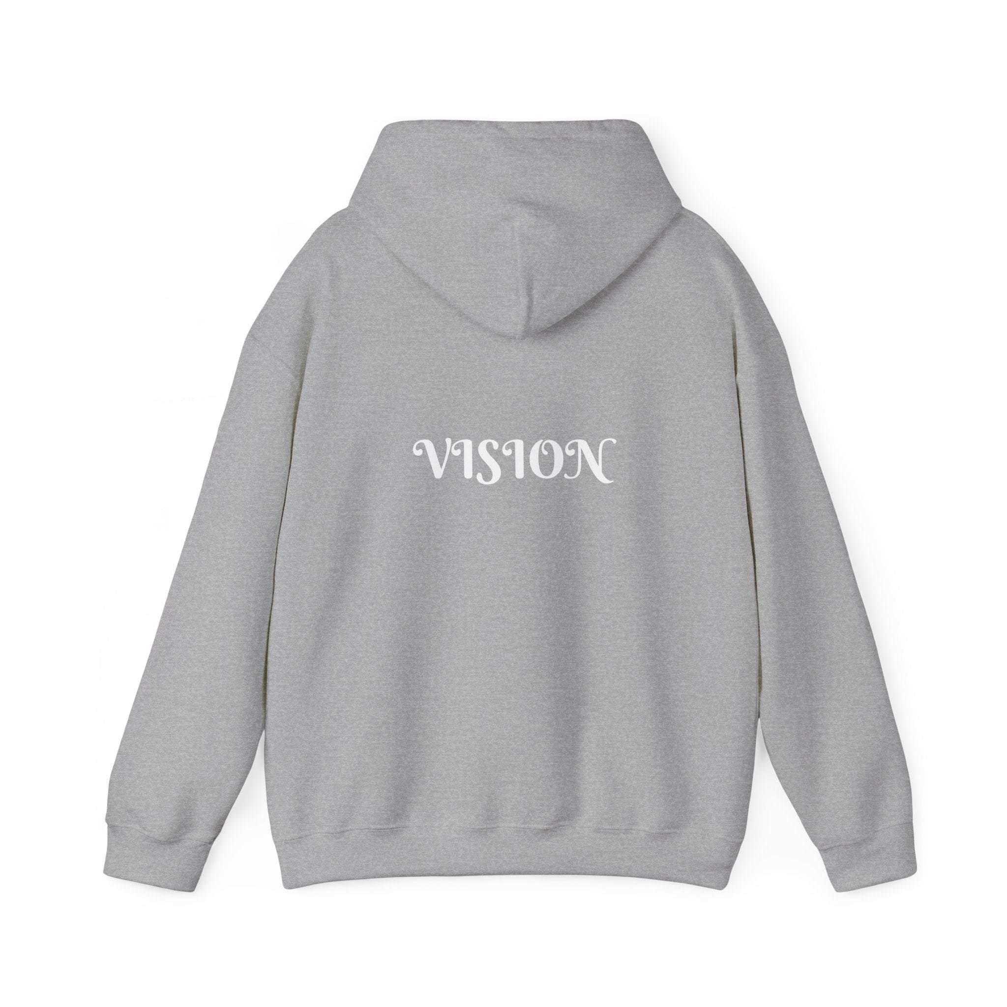 Vision Roots faith hoodie in Grey — Proverbs 29:18 unisex hoodie