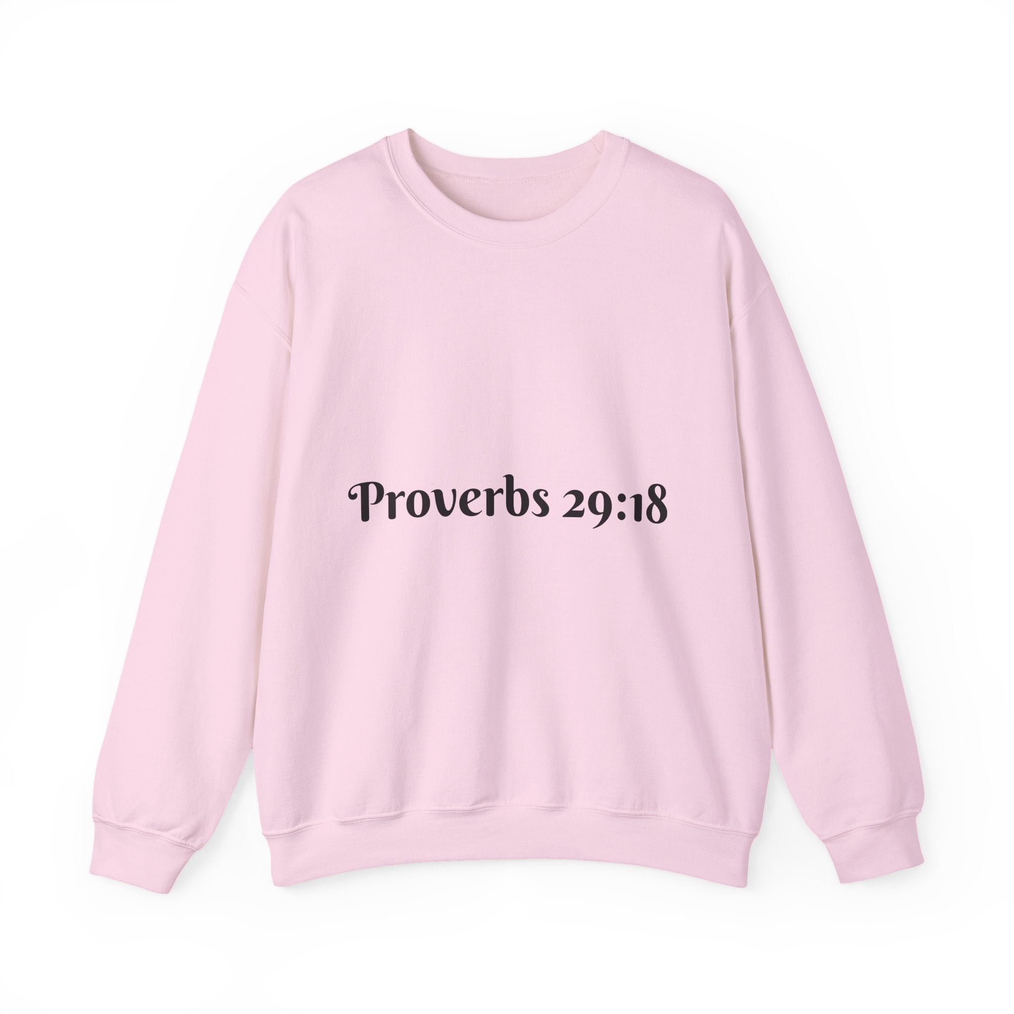 "Proverbs 29:18 unisex sweatshirt in Pink by Vision Roots"