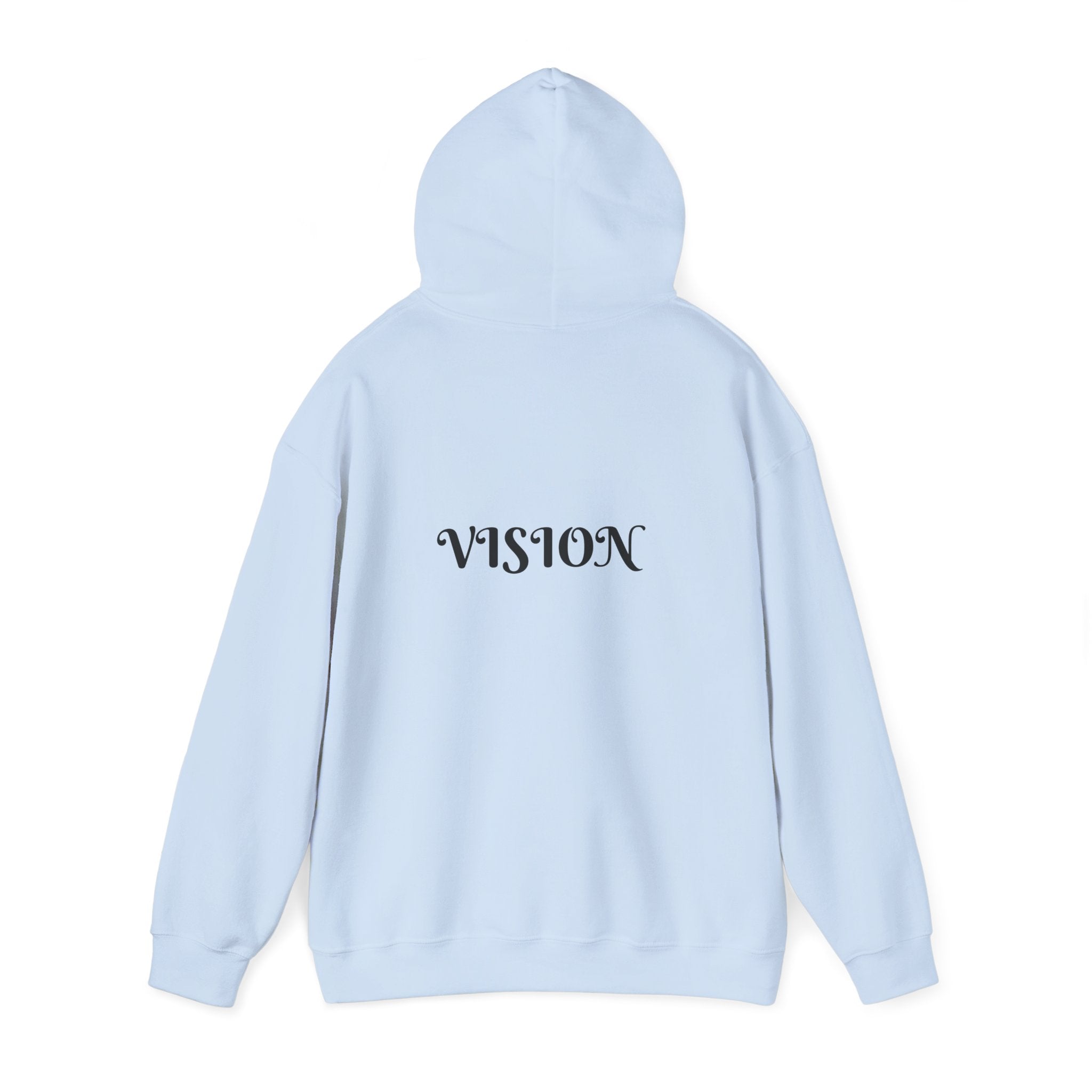 Vision Roots faith hoodie in Light Blue — Proverbs 29:18 unisex hoodie
