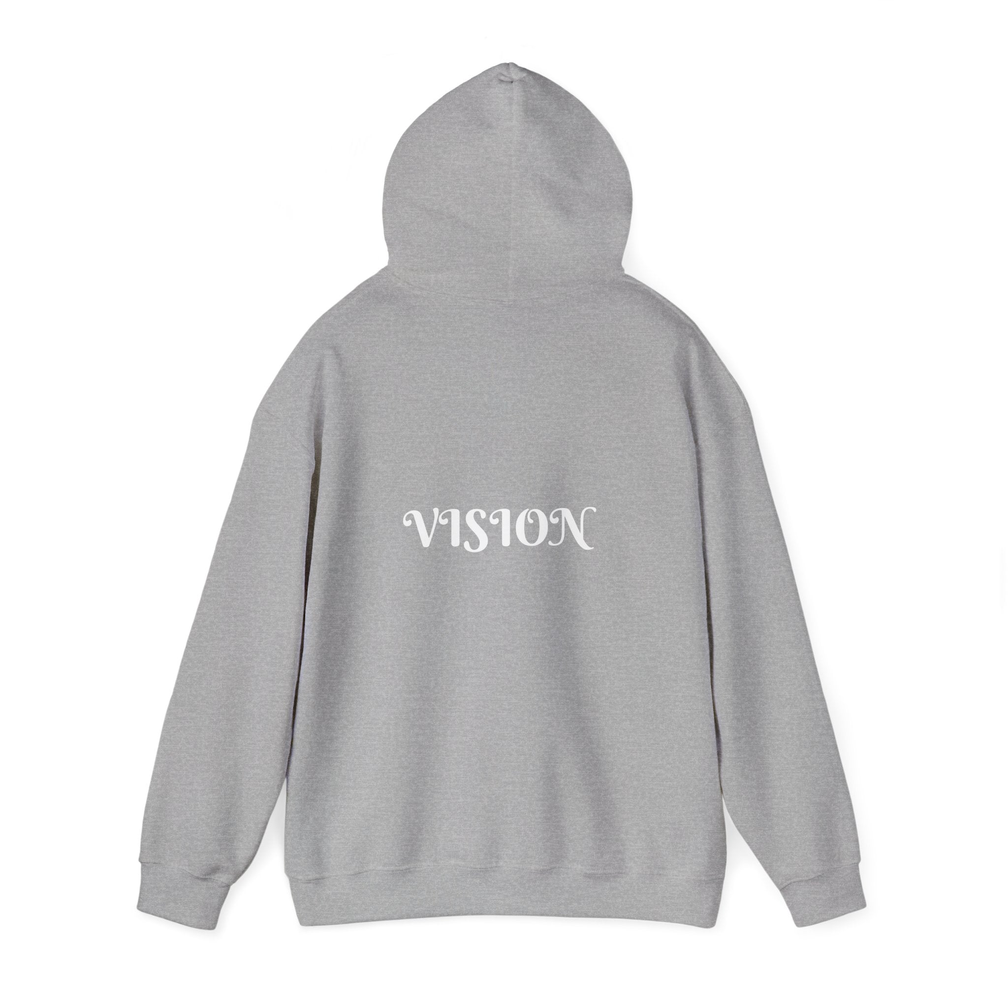 Vision Roots faith hoodie in Grey — Proverbs 29:18 unisex hoodie