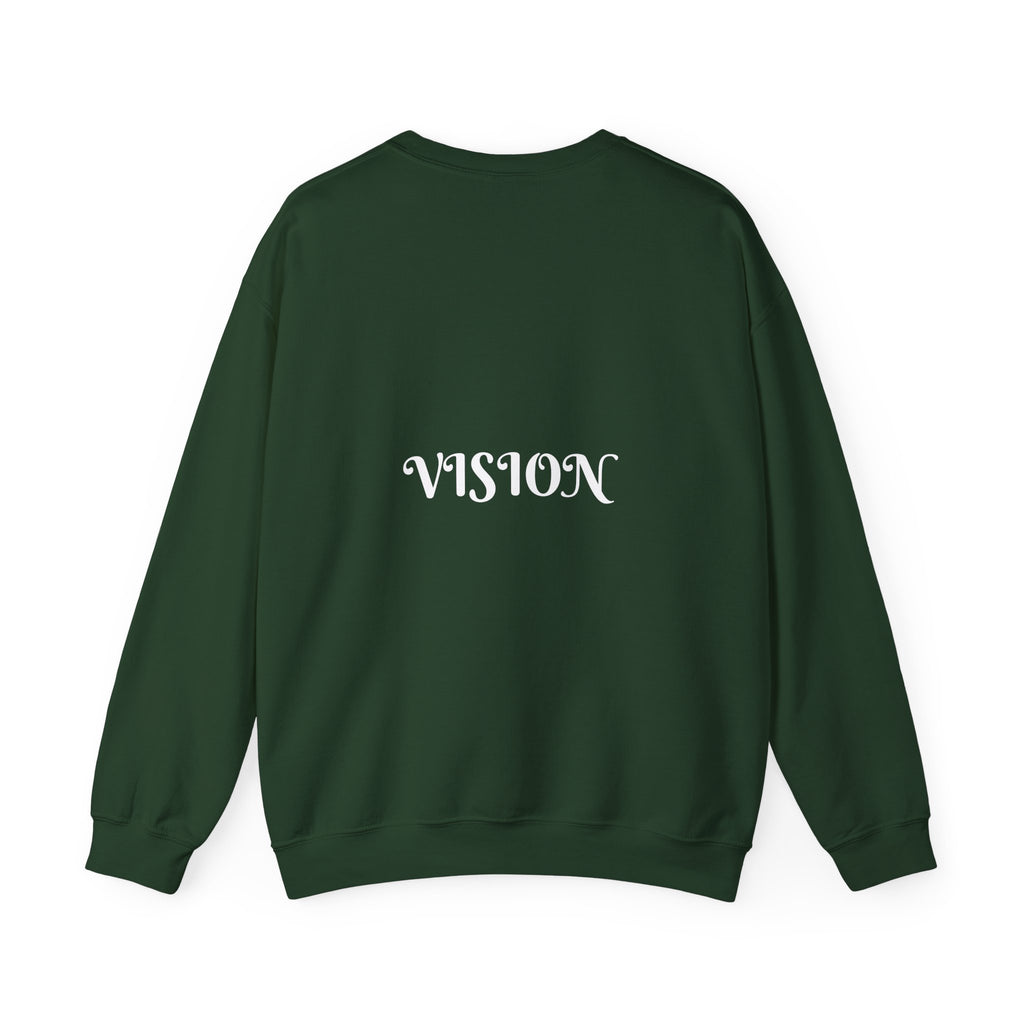 "Proverbs 29:18 unisex sweatshirt in Dark Green by Vision Roots"
