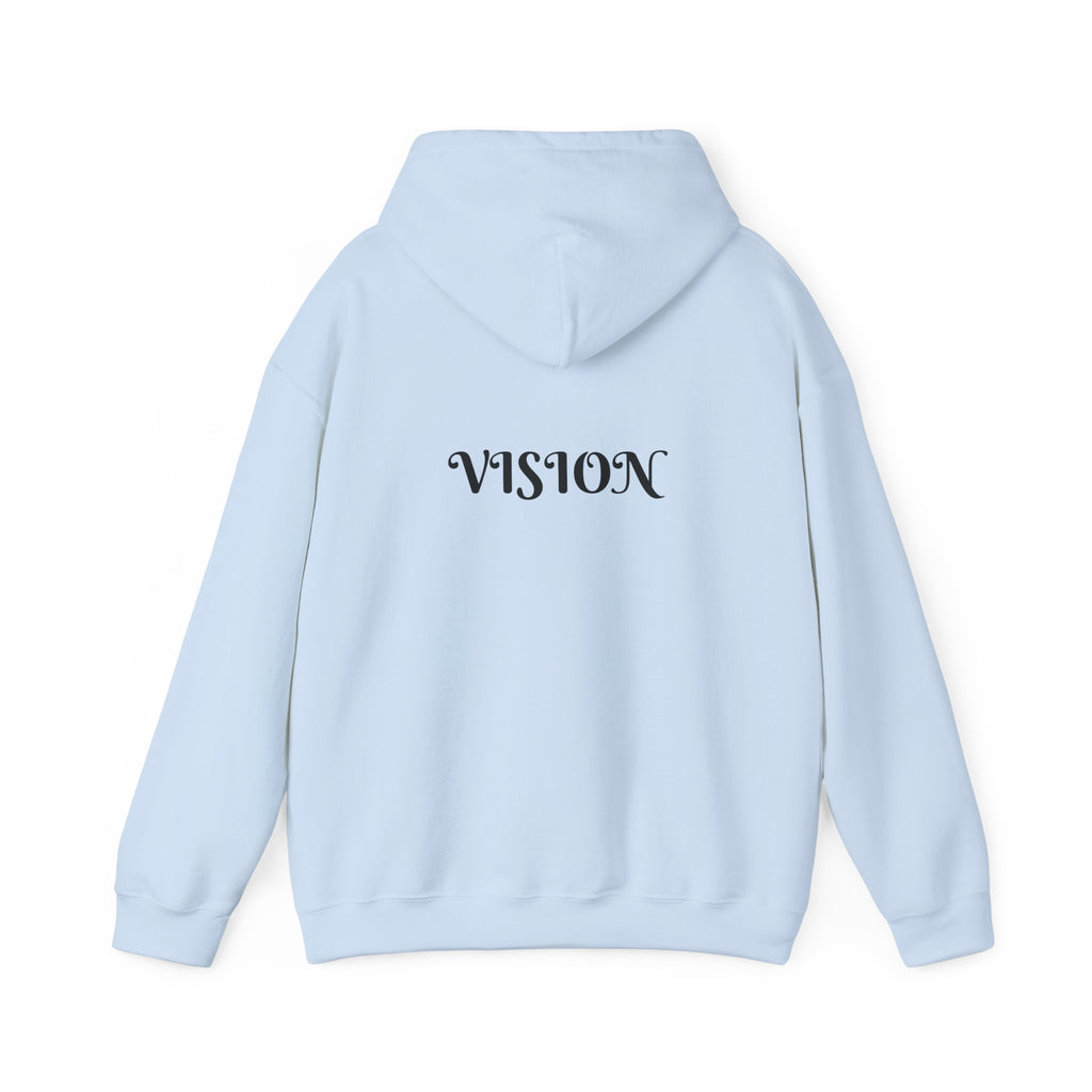 Vision Roots faith hoodie in Light Blue — Proverbs 29:18 unisex hoodie