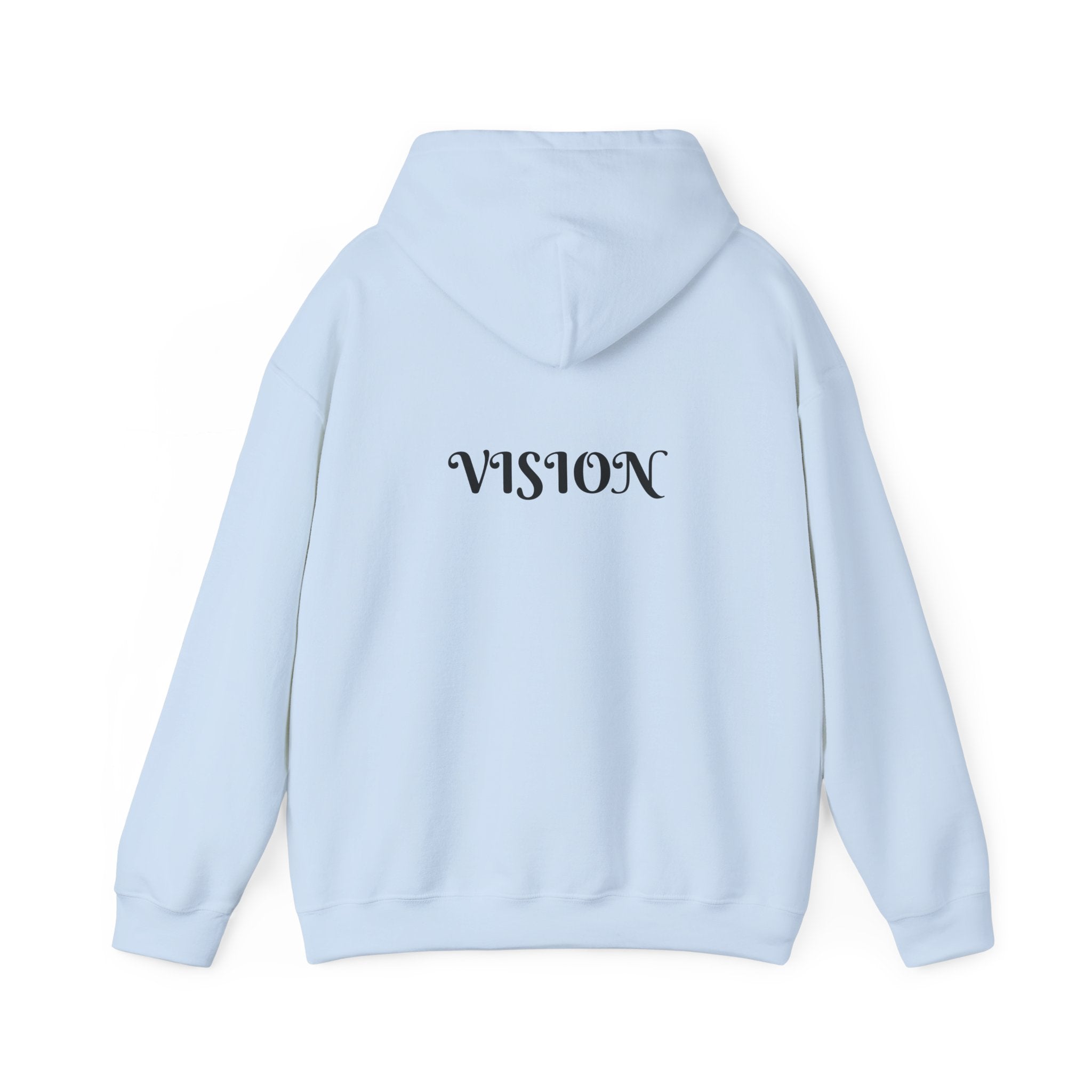 Vision Roots faith hoodie in Light Blue — Proverbs 29:18 unisex hoodie